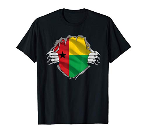 Super Bissau-Guinean Heritage Guinea Bissau Roots Flag Gift Camiseta