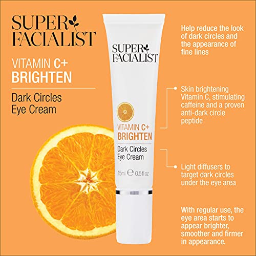Super Facialist, Vitamin C Dark Circles Eye Cream, Reduce Dark Circles & Fine Lines, 15ml