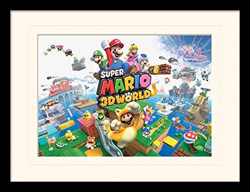 Super Mario (3D World 30 x 40 cm montado y Enmarcado, 16 x 12 Inches