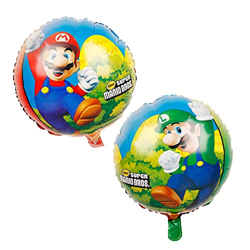 Super Mario Bros Balloons Mario - Juego de 9 accesorios para fiesta de cumpleaños infantil