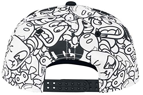 Super Mario Gorra Nintendo Villains, Negro-Blanco, Talla única para Hombre