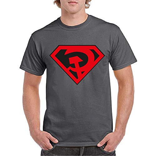 Supercamiseta Hijo Rojo - Camiseta Manga Corta (Gris Plomo, L)