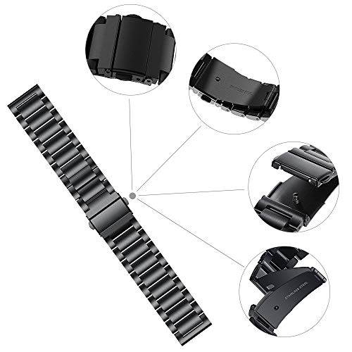 Supore Correa Compatible con Huawei Watch GT2 46mm/Watch GT 46mm/Watch GT Active/Watch 2 Pro/Honor Watch Magic/Galaxy Watch 46mm/Gear S3/Gear 2, Correa de Repuesto de Acero Inoxidable de 22 mm