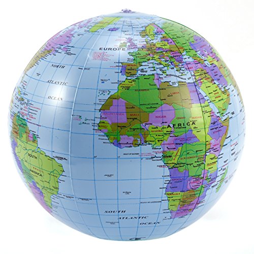 SurePromise One Stop Solution for Sourcing Inflable Globo 40cm Atlas Mapa del Mundo Tierra Pelota de Playa Geografía Hinchable Juguete