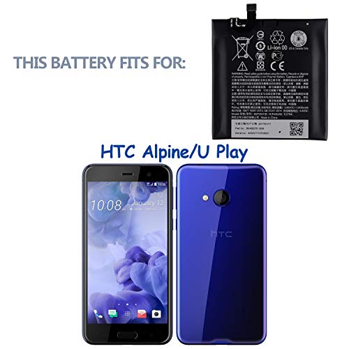 Swark Batería de repuesto B2PZM100 compatible con HTC Alpine, U Play, UPlay TD-LET, U Play TD-LTE Dual SIM con herramientas