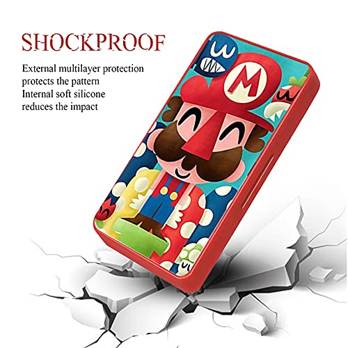 Switch Game Card Case, Almacenamiento de Tarjetas de Juego para Nintendo Switch, Nueva Funda Protectora de Tarjeta Delgada Portátil 3D Dynamic Vision, 24 Tarjetas de Juego 24 Tarjetas TF (Mario)