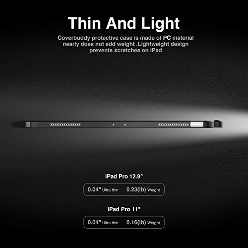 SwitchEasy CoverBuddy [2021 Upgrade] Funda para iPad Pro de 11 inch 2020 (2ª generación) & 2018, [compatible con Apple Pencil Charging], compatible con teclado mágico, Smart Folio (Black)