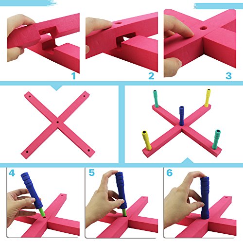 Symiu Lanzamiento de Anillas Juego de Punteria Interior o al Aire Libre Juguetes Playa Jardin Juguetes para Ninos 3 4 5 6