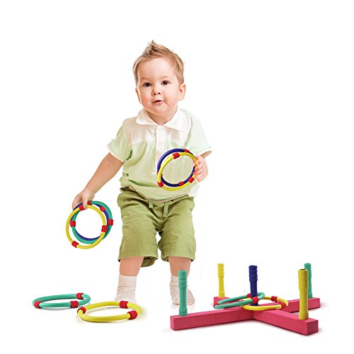 Symiu Lanzamiento de Anillas Juego de Punteria Interior o al Aire Libre Juguetes Playa Jardin Juguetes para Ninos 3 4 5 6