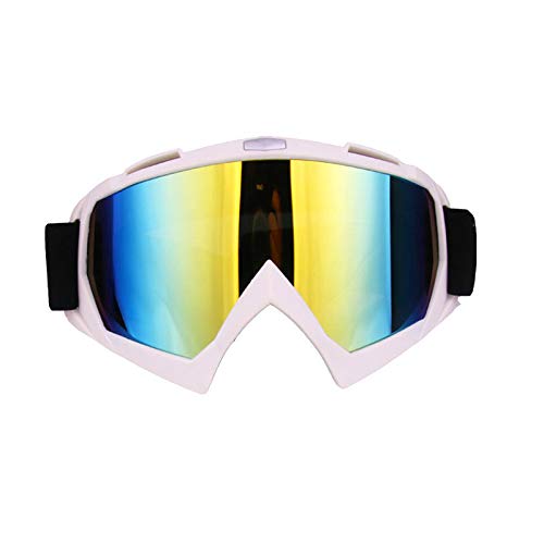 T-ara Ciencia más reciente Gafas de esquí Gafas de snowboard Eyewear Anti-UV Gafas para motocicletas Motocross Red Lens Cómodo de llevar (Color : Fluorescent Green)