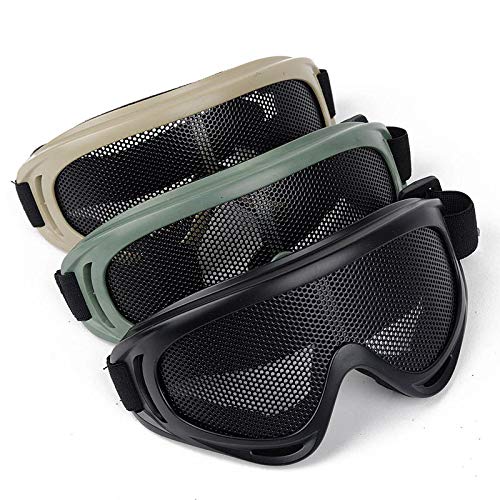 T-ara La tecnologia mas Nueva Caza Shooting Airsoft Net Eyes Protective Tactical Glasses Bike Motocicletas Resistencia a los Golpes Moda (Color : Sand)