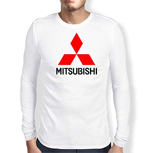 T-Shirt Hombre Mitsubishi Gift Men Hombres Fun PC Console Game Best Print Manga Corta Cuello Redondo Regalo de Verano Impresión (XXL, White)