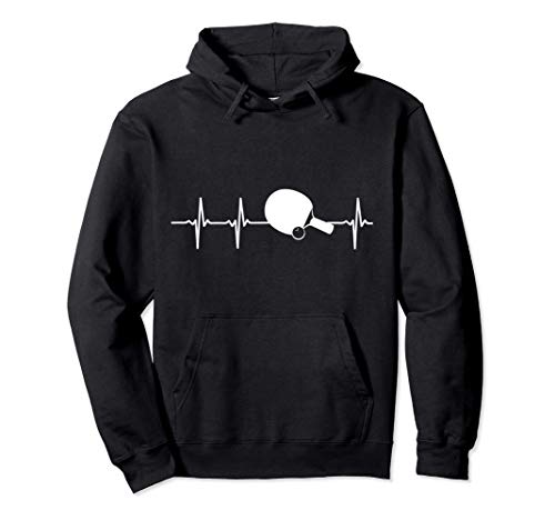 Table Tennis Player Heartbeat Sudadera con Capucha