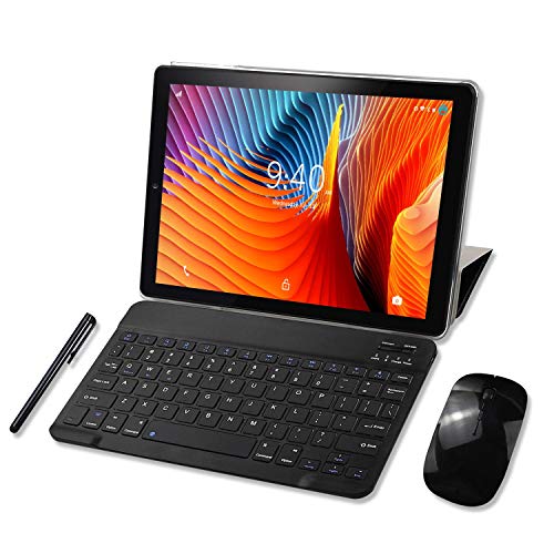 Tablet 10 Pulgadas YOTOPT, 4GB de RAM y 64 GB de Memoria, Android 9.0 Dobles SIM y TF, GPS WiFi Soporte (Negro)