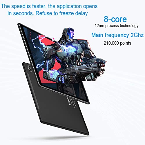 Tablet 10.1 Pulgadas DUODUOGO Android 11 Tableta PC Ultrar-Rápido, 5G WiFi, Octa-Core 2.0 GHz 6GB + 64GB (TF 512GB), 4G Dual SIM/SD,FHD 1920x1200 / 5+8MP Cámara/Bluetooth 5.0 / GPS/Type-C - Negro