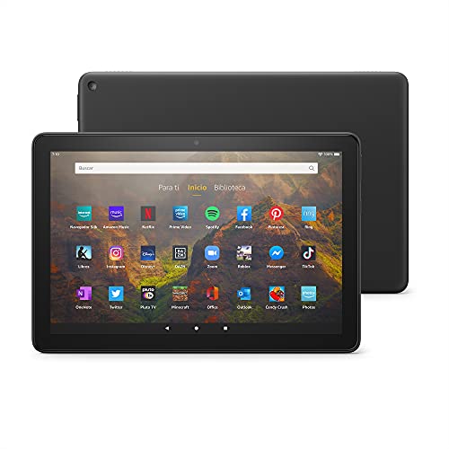 Tablet Fire HD 10 | 10,1" (25,6 cm), Full HD 1080p, 64 GB, color negro, sin publicidad