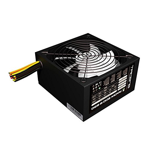 Tacens RADIX ECO III, Fuente PC 650W, ATX, 12v, 10dB, +87% eficiencia, negro