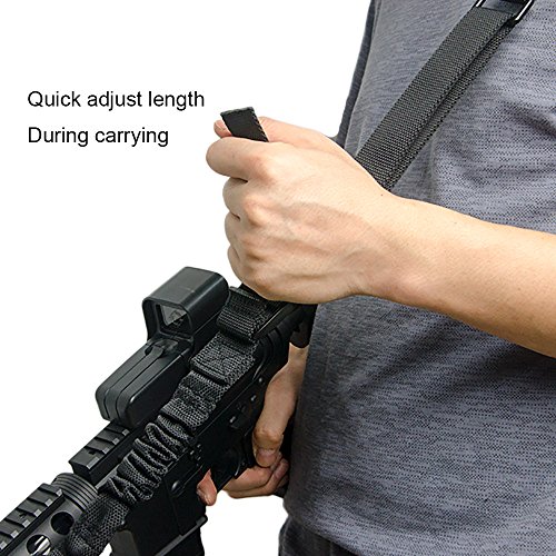 Tactical Element Eslinga de 2 a 1 Puntos Cabestrillo Paracord Convertible Ajuste rápido Eslinga elástica táctica para Disparos de Caza