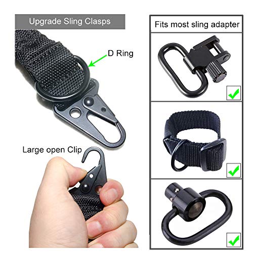 Tactical Element Eslinga de 2 a 1 Puntos Cabestrillo Paracord Convertible Ajuste rápido Eslinga elástica táctica para Disparos de Caza