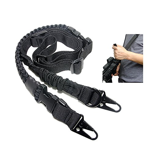Tactical Element Eslinga de 2 a 1 Puntos Cabestrillo Paracord Convertible Ajuste rápido Eslinga elástica táctica para Disparos de Caza