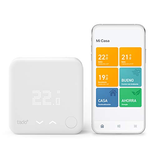 tado° Termostato Inteligente Cableado Kit de Inicio V3+ – Control inteligente de calefacción, Instálalo tú mismo, Designed in Germany, trabaja con Amazon Alexa, Siri & Asistente de Google