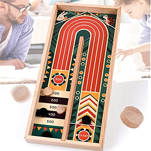 Taitan Fast Sling Puck Juego de madera competitiva mesa y bola pinball juego de mesa de puntuación diseño rompecabezas juego para niños