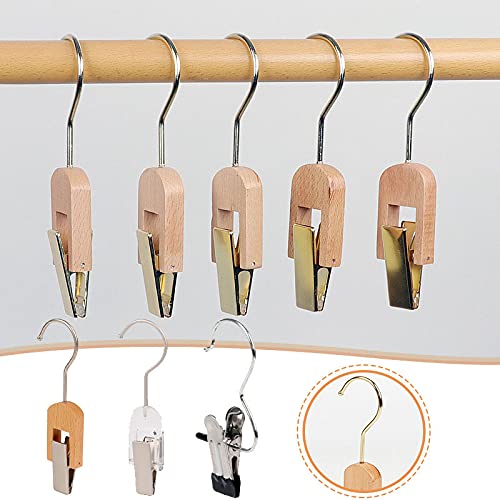 Taitan Juego de clips de gancho grande 3/5 piezas clips de cortina con ganchos de metal portátil para colgar sujetadores, calcetines, toallas, ropa interior