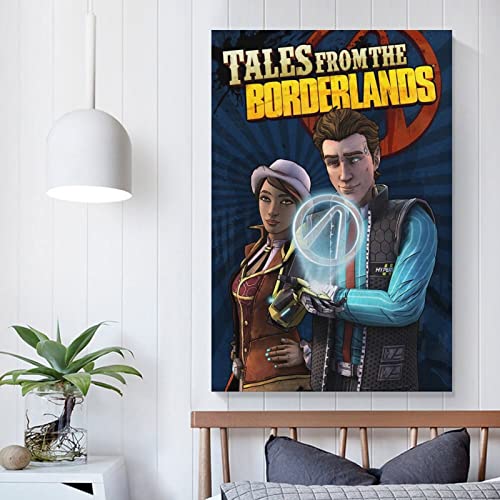 Tales from The Borderlands Juego de portada de lienzo y arte de pared con impresión moderna de decoración de dormitorio familiar para familiares y amigos, 60 x 90 cm