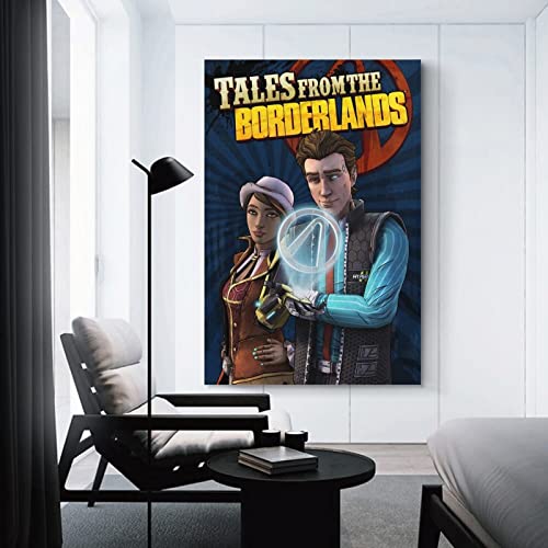 Tales from The Borderlands Juego de portada de lienzo y arte de pared con impresión moderna de decoración de dormitorio familiar para familiares y amigos, 60 x 90 cm