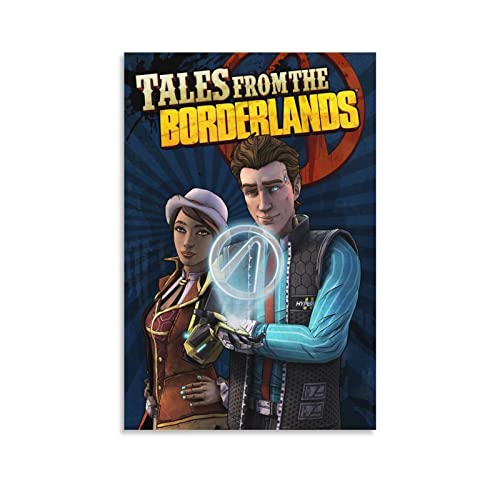 Tales from The Borderlands Juego de portada de lienzo y arte de pared con impresión moderna de decoración de dormitorio familiar para familiares y amigos, 60 x 90 cm