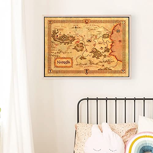 TANGTANGH Narnia Mapa Poster Chronicles of Narnia Prints Vintage Style Fantasy Maps Art Picture Pintura de Lienzo Decoración de la Pared Decoración (Size (Inch) : 30x40cm no Frame)