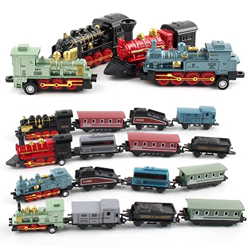 TangYang Juguetes Modelo de Tren para niños y niñas, Kit de Juguete de Tren de Vapor Retro de simulación, Juguetes de Modelo de Tren de Vapor de simulación de Retroceso, Regalo para niños pequeños
