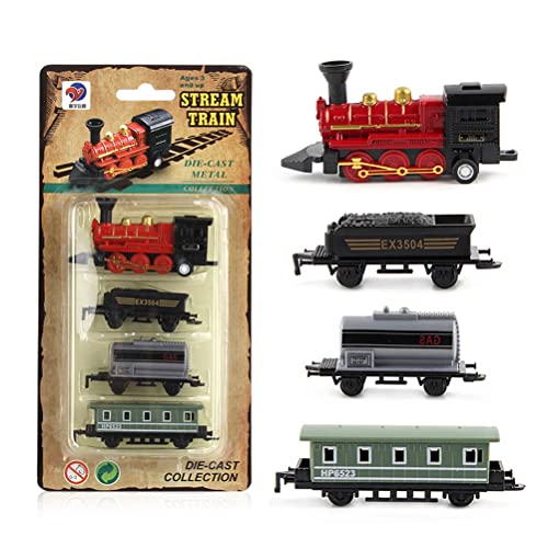 TangYang Juguetes Modelo de Tren para niños y niñas, Kit de Juguete de Tren de Vapor Retro de simulación, Juguetes de Modelo de Tren de Vapor de simulación de Retroceso, Regalo para niños pequeños