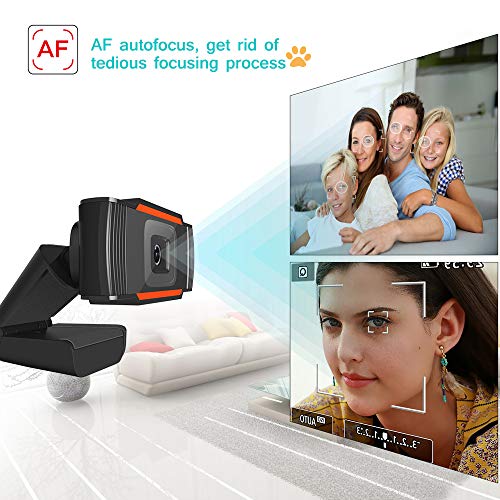 Tanouve 720P Webcam - Cámara Web 720P con Micrófono, Autoenfoque Videollamada Disponible Cámara Web Pro Streaming, Cámara USB para Computadora con Pantalla Panorámica