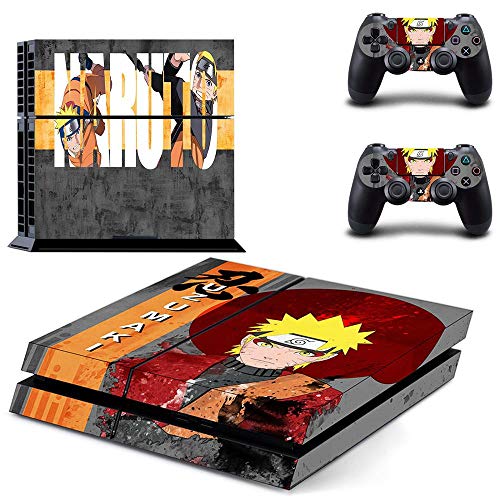 TAOSENG Anime Naruto Ps4 Pegatinas Playstation 4 Pegatinas de Piel calcomanías para Playstation 4 Ps4 Consola y Controlador Pieles de Vinilo