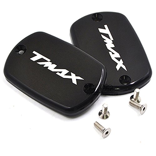 Tapas de aceite de la motocicleta CNC Tapa del tanque del tanque del líquido de frenos del tanque de líquido de freno Tapa para Yamaha T-MAX 500 2008-2011 T-MAX 530 2012-2016