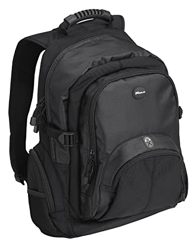 Targus Classic Mochila para portátil – Mochila de Oficina con Compartimento extraíble de 15,6" para el portátil – Mochila para Ordenador Funcional – Negro, CN600