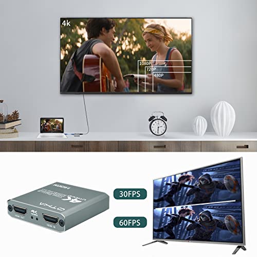 Tarjeta de Captura de Juegos, 4K Dispositivo de Captura de Video HDMI USB 3.0, 1080P 60FPS capturadora de Audio para Xbox Series X/S,Xbox One,Nintendo Switch,PS5 PS4 Pro