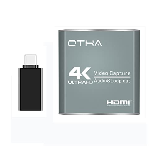Tarjeta de Captura de Juegos, 4K Dispositivo de Captura de Video HDMI USB 3.0, 1080P 60FPS capturadora de Audio para Xbox Series X/S,Xbox One,Nintendo Switch,PS5 PS4 Pro