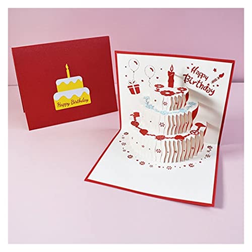 Tarjeta de felicitación Cake Cumpleaños 3D Hecho a mano Pop Up Card Cut Tarjeta de felicitación Tarjetas de regalo en blanco con Sobre Cumpleaños Regalos Cumpleaños Tarjetas de cumpleaños Tarjeta nav
