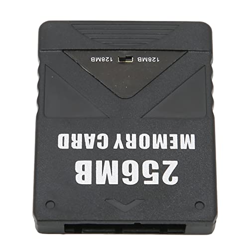 Tarjeta de Memoria de Repuesto 2 en 1 para Consola Juegos PS2, Tarjeta de Memoria de 8MB/ 16MB/ 32MB/ 64MB/ 128MB/ 256MB Compatible con Todos los Juegos de PS2 Plug and Play(256 MB)