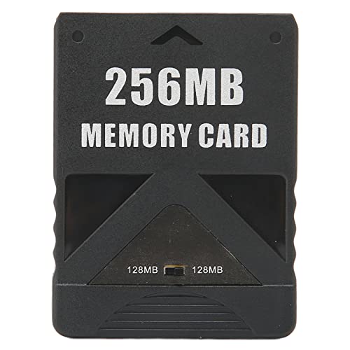 Tarjeta de Memoria de Repuesto 2 en 1 para Consola Juegos PS2, Tarjeta de Memoria de 8MB/ 16MB/ 32MB/ 64MB/ 128MB/ 256MB Compatible con Todos los Juegos de PS2 Plug and Play(256 MB)