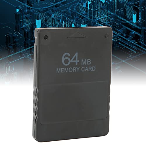 Tarjeta de Memoria para Juegos de Alta Velocidad Compatible con PS2, Tarjeta de Memoria para Consola de Juegos 2 en 1, Tarjeta de Memoria Estable de 8 MB / 16 MB / 32 MB / 64 MB 128 MB / 256 MB(64 MB)
