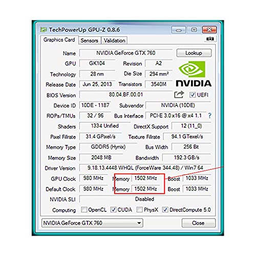 Tarjeta gráfica Apta para Tarjetas de Video fit for ASUS GTX 760 2GB 256Bit GDDR5 Tarjetas Nvidia VGA Geforce GTX760 2GB Tarjeta gráfica para Juegos GTX750 TI 650 más fuerteTarjeta Gráfica