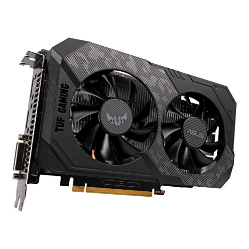 Tarjeta gráfica ASUS TUF Gaming NVIDIA GeForce GTX 1650 (PCIe 3.0, 4GB GDDR6, HDMI, DisplayPort, DVI-D, 1 Conector de 6 contactos, Resistencia al Polvo IP5X, Lubricante de Grado Espacial)