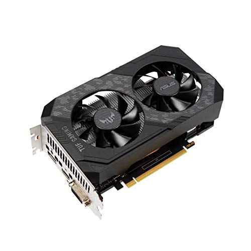 Tarjeta gráfica ASUS TUF Gaming NVIDIA GeForce GTX 1650 (PCIe 3.0, 4GB GDDR6, HDMI, DisplayPort, DVI-D, 1 Conector de 6 contactos, Resistencia al Polvo IP5X, Lubricante de Grado Espacial)