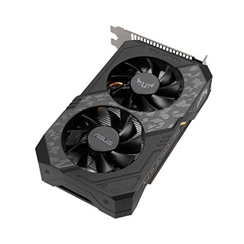 Tarjeta gráfica ASUS TUF Gaming NVIDIA GeForce GTX 1650 (PCIe 3.0, 4GB GDDR6, HDMI, DisplayPort, DVI-D, 1 Conector de 6 contactos, Resistencia al Polvo IP5X, Lubricante de Grado Espacial)