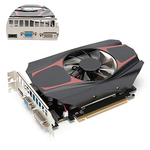 Tarjeta gráfica de Video para Juegos, Tarjeta de Video pc DDR5 de 1GB 128Bit HD7670, Tarjeta de Video con Pantalla de bajo Consumo