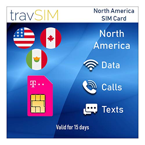 Tarjeta SIM Prepagada USA, Canadá Y México - 50 GB USA - 5 GB Canadá Y México Datos Móviles - Llamadas Y Mensajes Nacionales 15 Días
