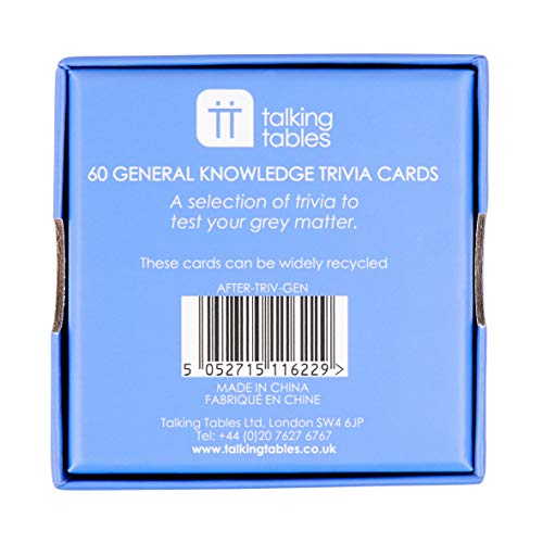 Tarjetas de Preguntas de Trivia de conocimientos Generales | Juego de Mesa para después de la Cena, Caja de Regalo | Películas, geografía, anatomía, Deportes, televisión, Familia, Amigos